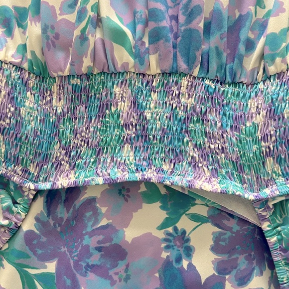 EUC Louna Blue Floral Midi Dress - Picture 8 of 9